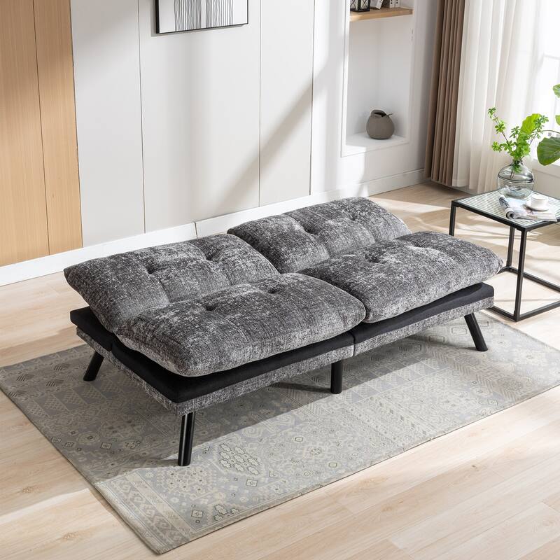 Livingroom 2Seater Convertible Sofa Bed Chenille Adjustable Loveseat