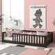 preview thumbnail 3 of 84, Montessori Twin Size Toddler Floor Bed with Fence without Door, Open-row Design Wood Frame Platform Bed with Safety Guardrails