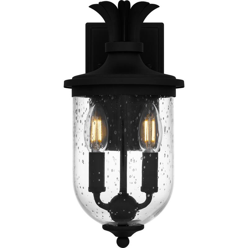Earth Black Two Light Outdoor Wall Mount from the Havana Collection