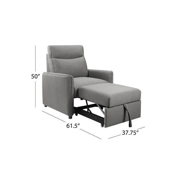 Abbyson Harper StainResistant Fabric Chair with Pop Out Ottoman Bed