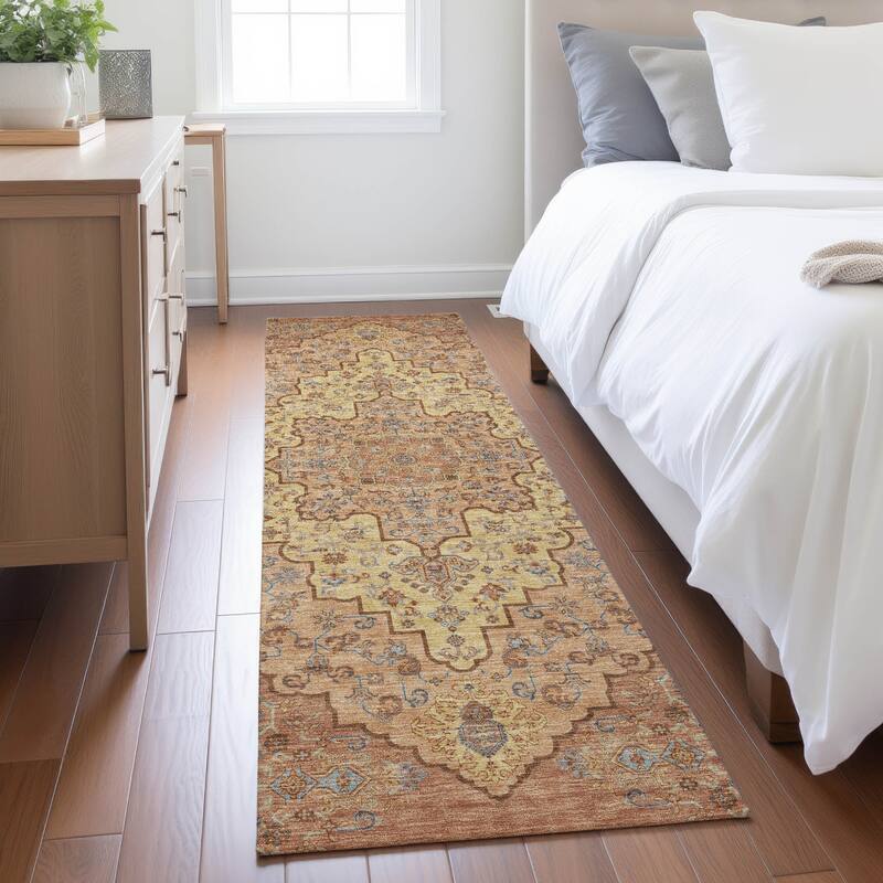 Machine Washable Indoor/ Outdoor Traditional Karachy Chantille Rug