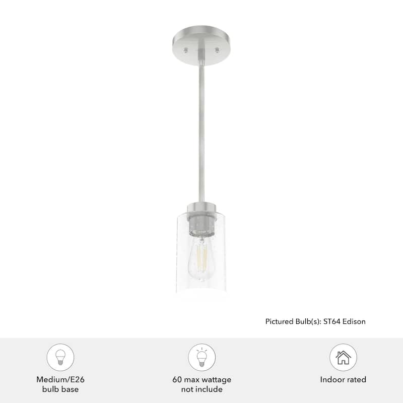 Hunter Hartland 1-Light Mini Pendant - Kitchen Island, Dining Room, Bedroom - Farmhouse, Industrial