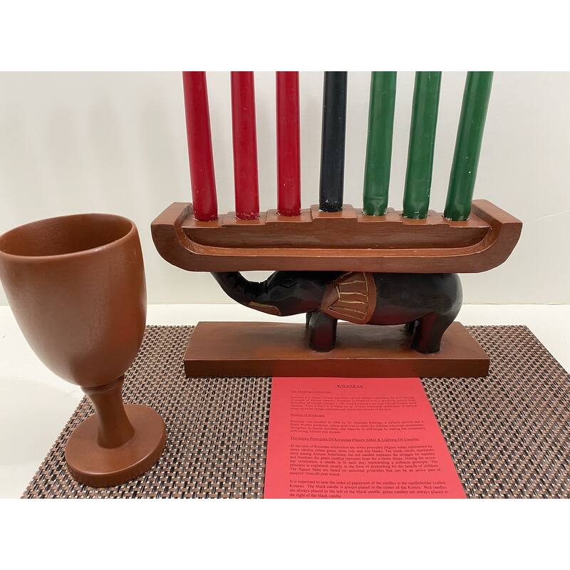 Handmade Kwanzaa "Pachyderm" Celebration Set (Ghana)