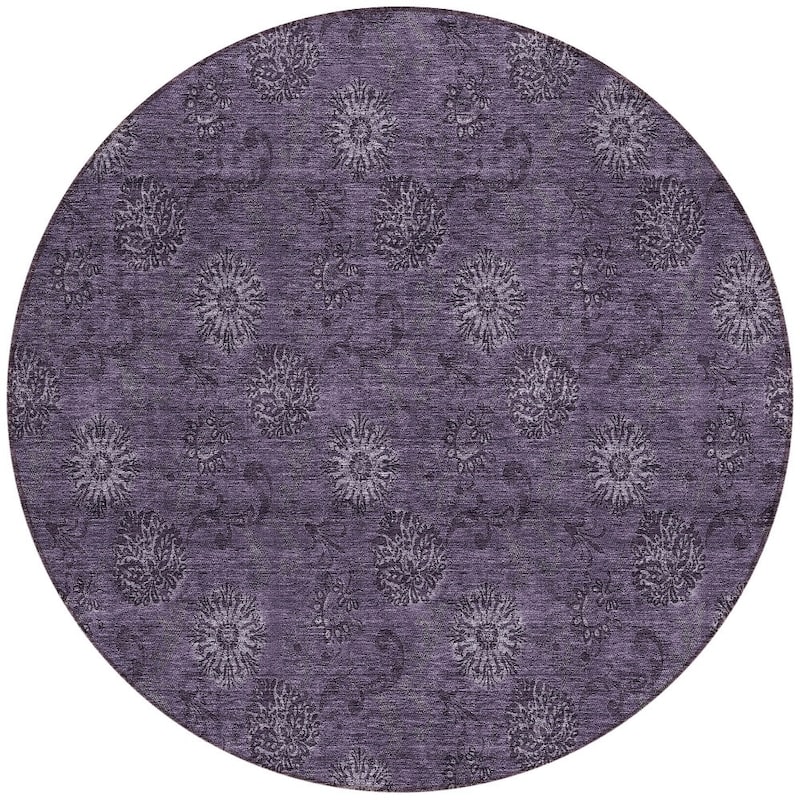 HomeRoots Floral Transitional Rectangle Outdoor Rug