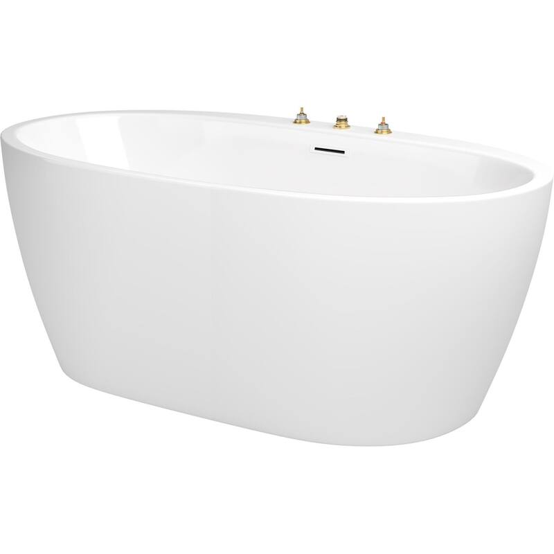 PROFLO Cornwall 59" Free Standing Acrylic Soaking Tub with Center