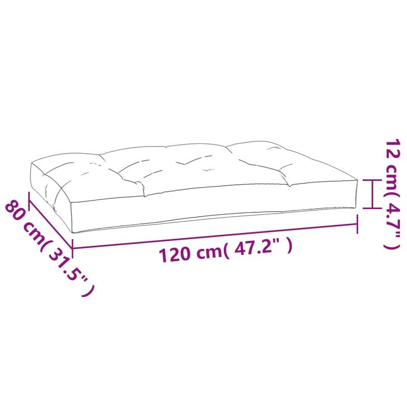 vidaXL Chair Cushion Outdoor Patio Pallet Seat Cushion Sofa Chair Pad Fabric