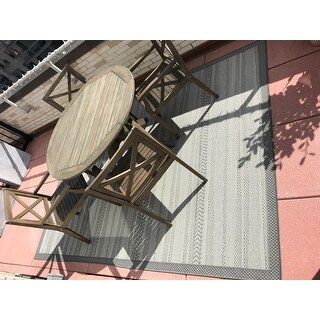 Llano Outdoor 5 Piece Acacia Wood Dining Set by Christopher Knight Home