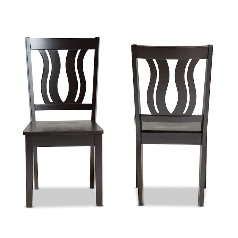 Fenton Mid-Century Modern 2-Piece Dining Chair Set