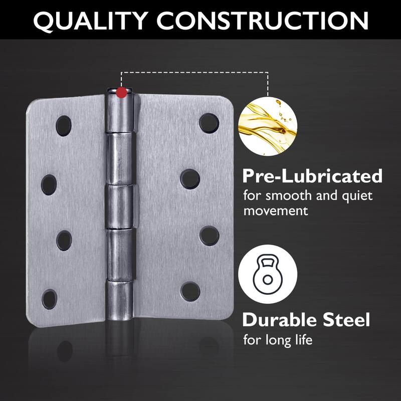 Design House 189415 4" x 4" Butt 1/4" Radius Corner Surface Mount Door