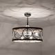 preview thumbnail 4 of 18, Ofelia 24-inch Chrome and Faux Wood 6 Lights 3 Blades Lighted Ceiling Fan with Remote
