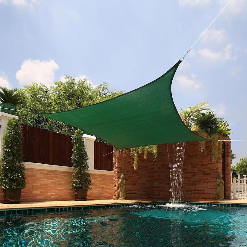 Medium Square Sail Sun Shade - Green