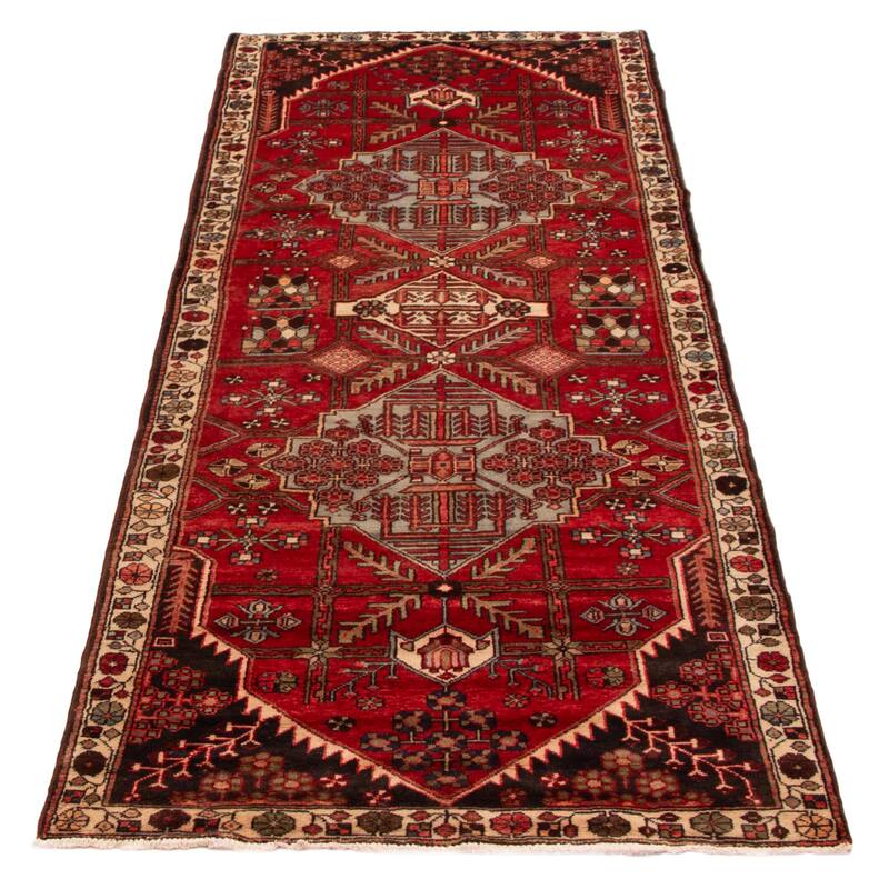 ECARPETGALLERY Hand-knotted Anadol Red Wool Rug - 3'8 x 9'6