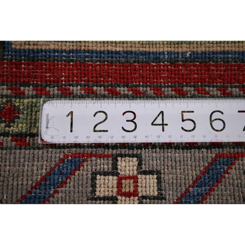 Oriental Beige Kazak Area Rug Handmade Wool Carpet - 4'1" x 6'0"