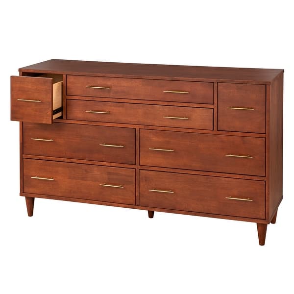lifestorey ana 8 drawer mid century modern dresser oak Lifestorey Ana 8-Drawer Mid-Century Modern Dresser
