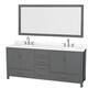 Option Dark Gray / Giotto Quartz Top / Brushed Chrome