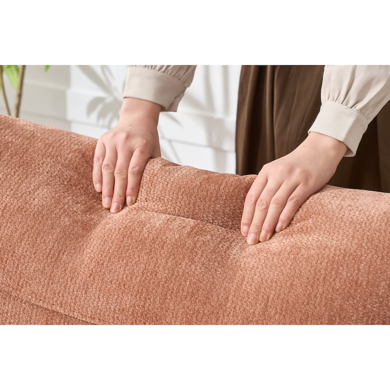 GDFStudio - Marcelline Chaise Lounge Recliner with Solid Wood Frame and Cushion