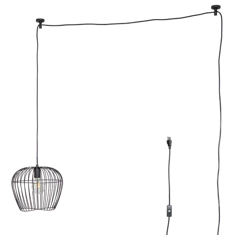 Hunter Redding Matte Black 1 Light Pendant - Industrial, Modern & Contemporary - Kitchen, Dining Room, Entryway, Laundry Room