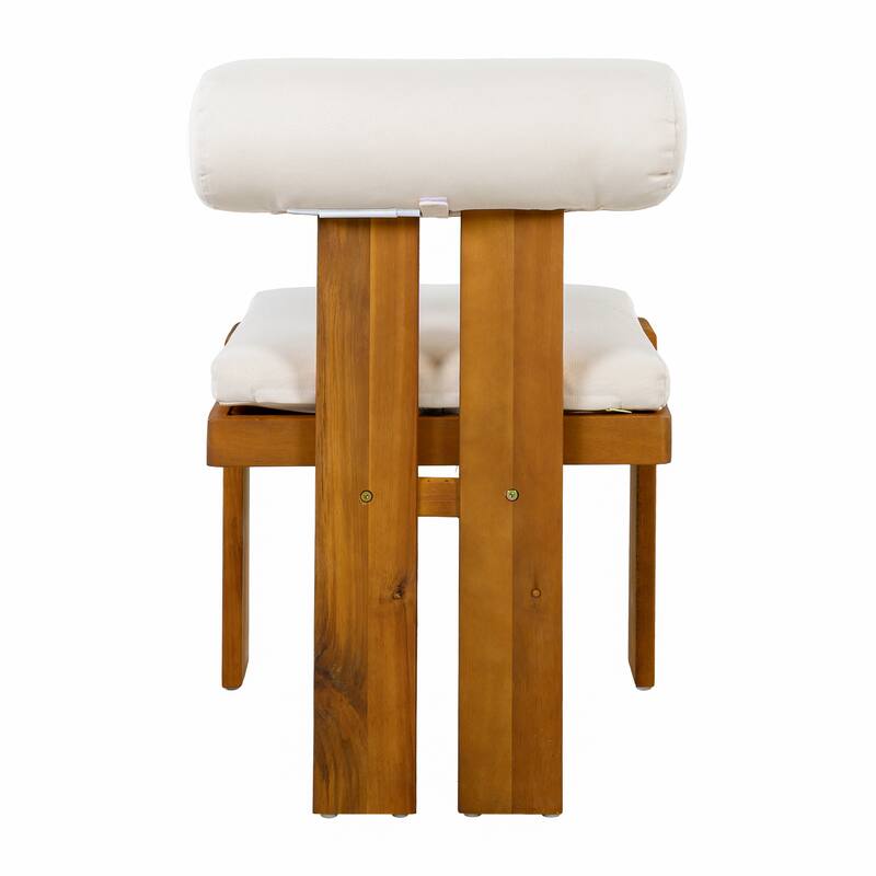 Christopher Knight Home - Ardena Modern Solid Wood Outdoor Dining Set with Round Back Cushioned Chairs