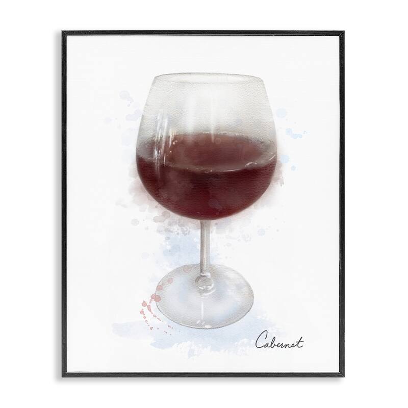 Stupell Modern Cabernet in Glass Framed Giclee Art Design By Matthew Piotrowicz - 11 x 14 - Black