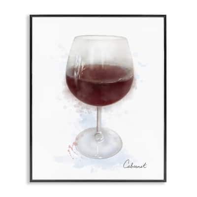 Stupell Modern Cabernet in Glass Framed Giclee Art Design By Matthew Piotrowicz