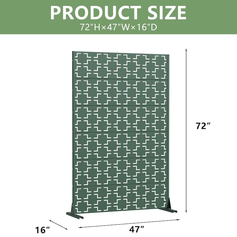 6 ft. H x 4 ft. Metal Privacy Screen Free Standing