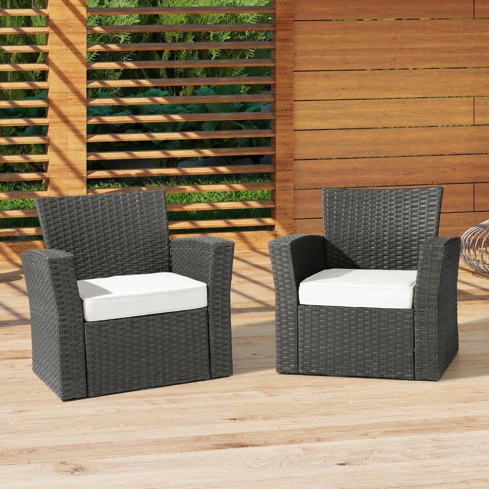 Fading Free All Weather Outdoor Patio Seat Cushions - (Set of 2)