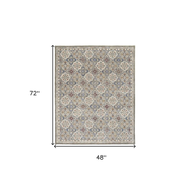 Vekoy Hand Tufted Stain Resistant Durable Area Rug By HomeRoots