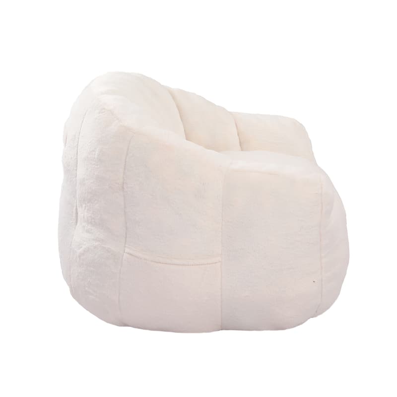 GDFStudio - Faux Fur 41.4" Deep Seat Bean Bag Chair with Armrests