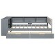 preview thumbnail 12 of 11, Grey Wood Twin Size Platform Bed with Storage Shelves and 2 Drawers