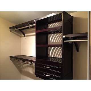 Shop John Louis Home Woodcrest 16-inch Espresso Closet System - Free Shipping Today - Overstock ...