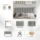 preview thumbnail 11 of 17, CraftPorch Classic Button-Tufted Rectangle Upholstered Headboard
