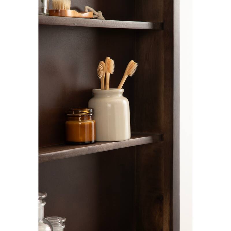 Kate and Laurel Mezzeta Bathroom Cabinet with Mirror