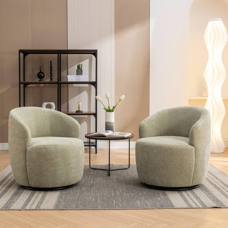 Armchair with black powder coated metal ring