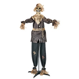 72" Standing Animated Halloween Shaking Scarecrow