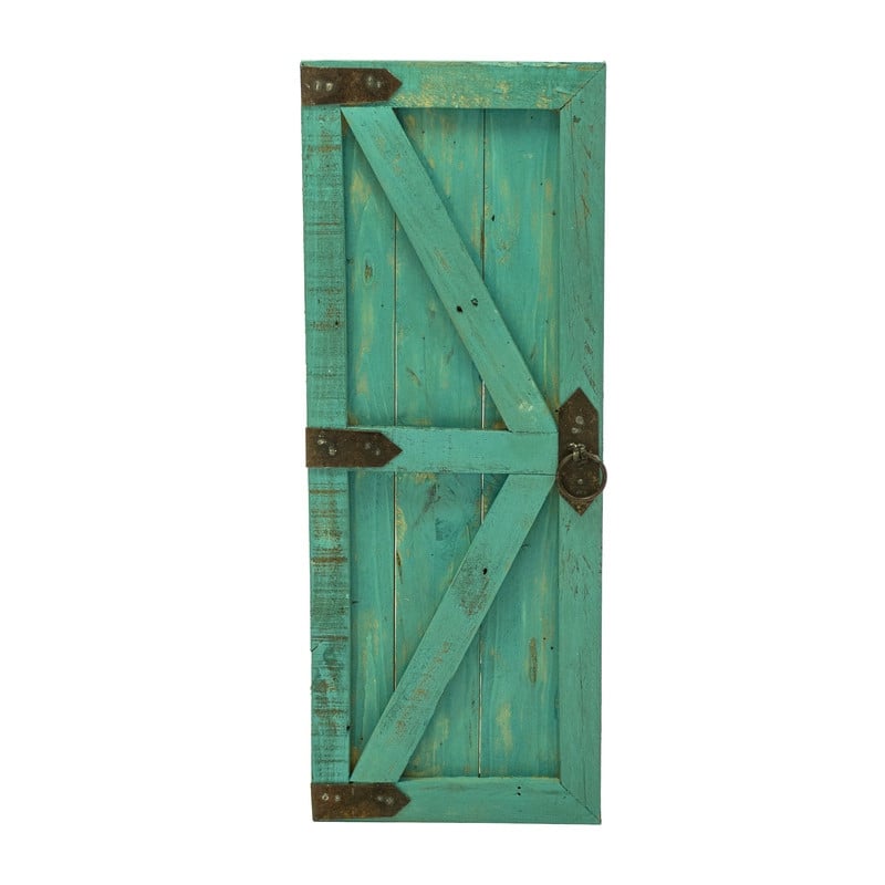 Rustic Arrow Wooden Turquoise Door Wall Decor