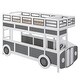 preview thumbnail 14 of 17, Twin over Twin Bus-shaped Bunk Bed with Wheels and Storage
