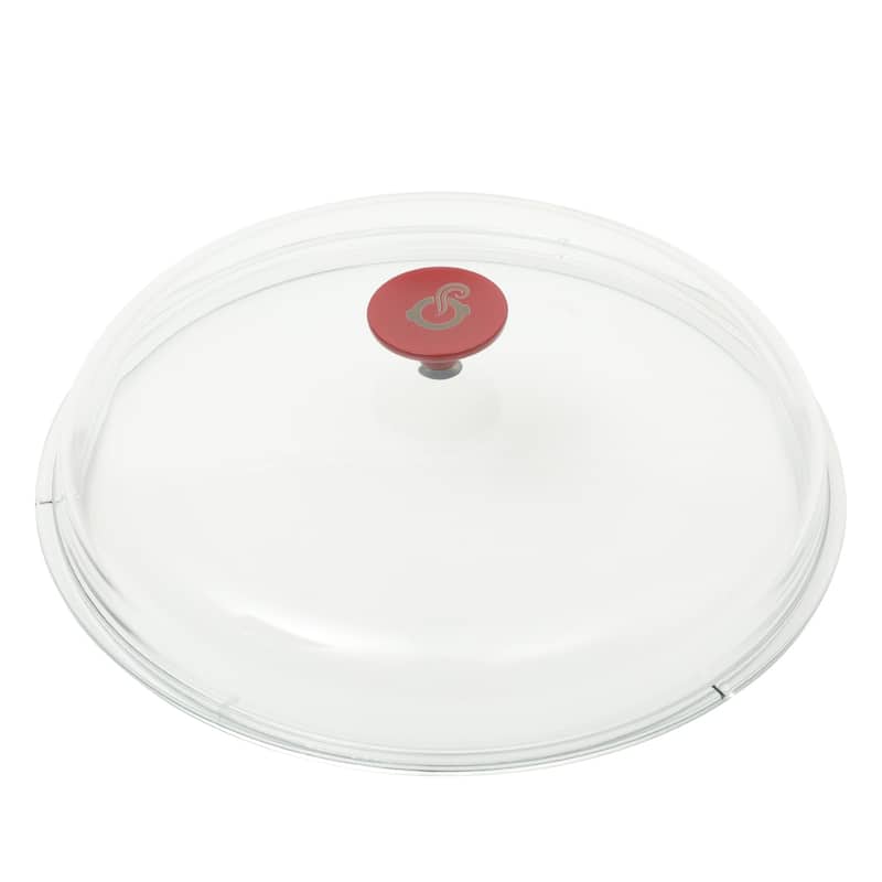 Crock Pot Artisan 5 Quart Cast Iron Braiser Everyday Pan With Borasilicate Lid - Red