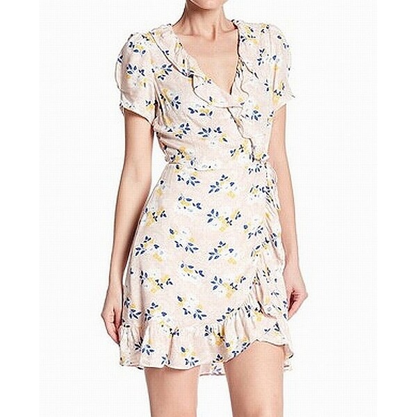 ruffle front wrap dress