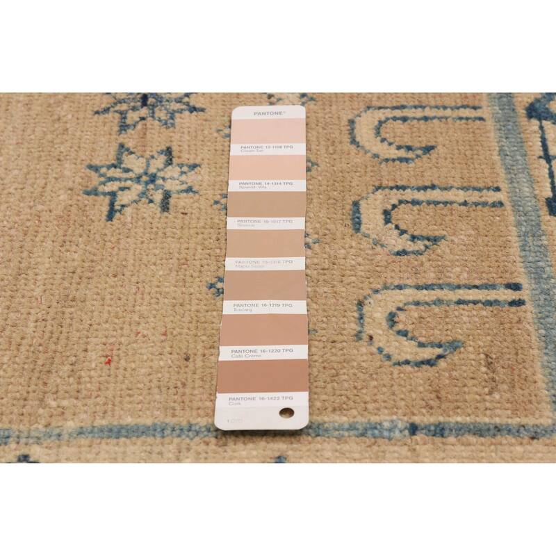 ECARPETGALLERY Hand-knotted Finest Ghazni Tan Wool Rug - 6'5 x 8'10