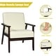 preview thumbnail 58 of 64, Costway Set of 2 Fabric Accent Armchair Solid Wood Upholstered Lounge - See Details