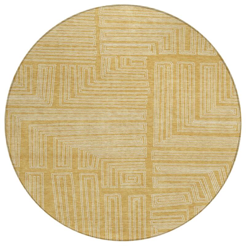 HomeRoots Geometric Transitional Rectangle Outdoor Rug