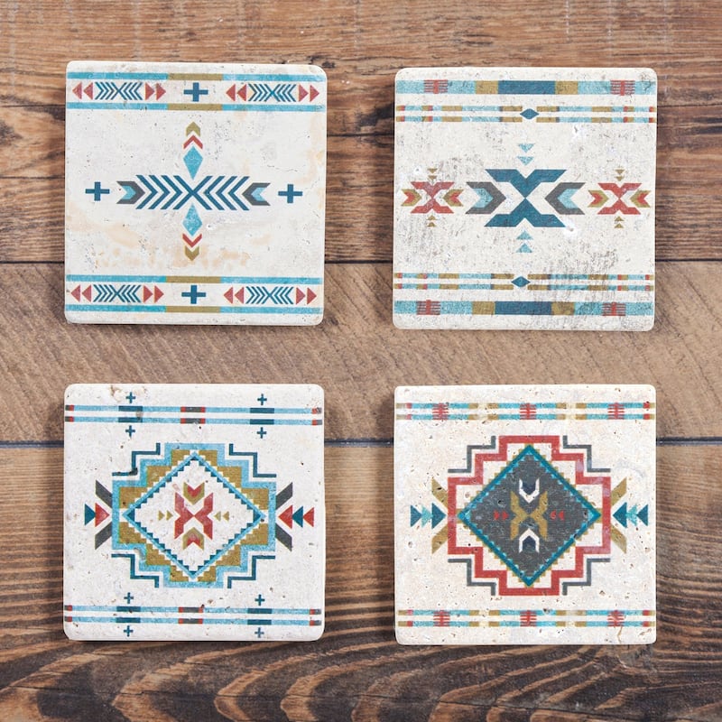Paseo Road by HiEnd Accents Spirit Valley Coaster Set, 4PC - Multi