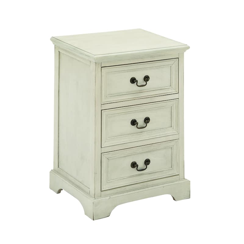 Wood 3 Drawer Room Cabinet - Cream - Roche River Decor