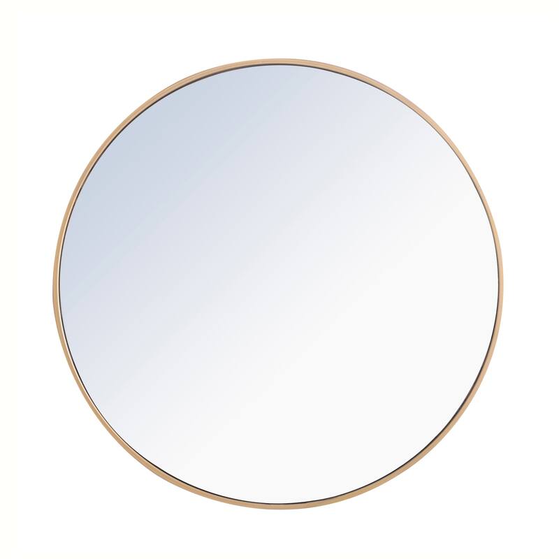 Strick & Bolton Prine 32-inch Metal Frame Round Mirror