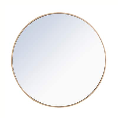 Strick & Bolton Prine 32-inch Metal Frame Round Mirror