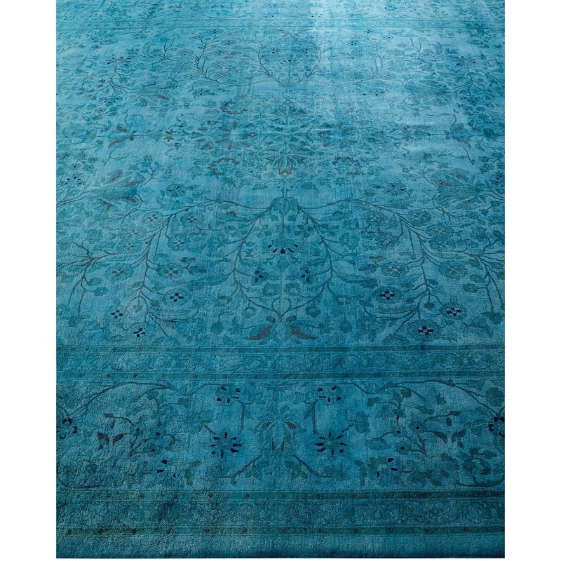 Fine Vibrance, One-of-a-Kind Hand-Knotted Area Rug - Gray, 9' 2" x 11' 10" - 9' 2" x 11' 10"