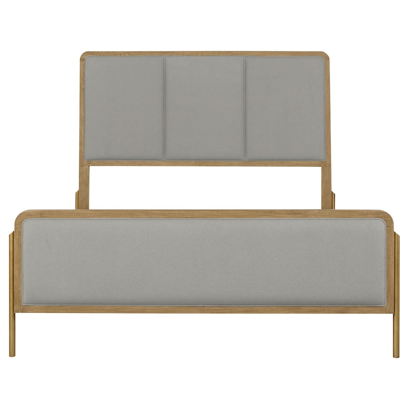 Arini Coastal Fabric Upholstered Panel Bed
