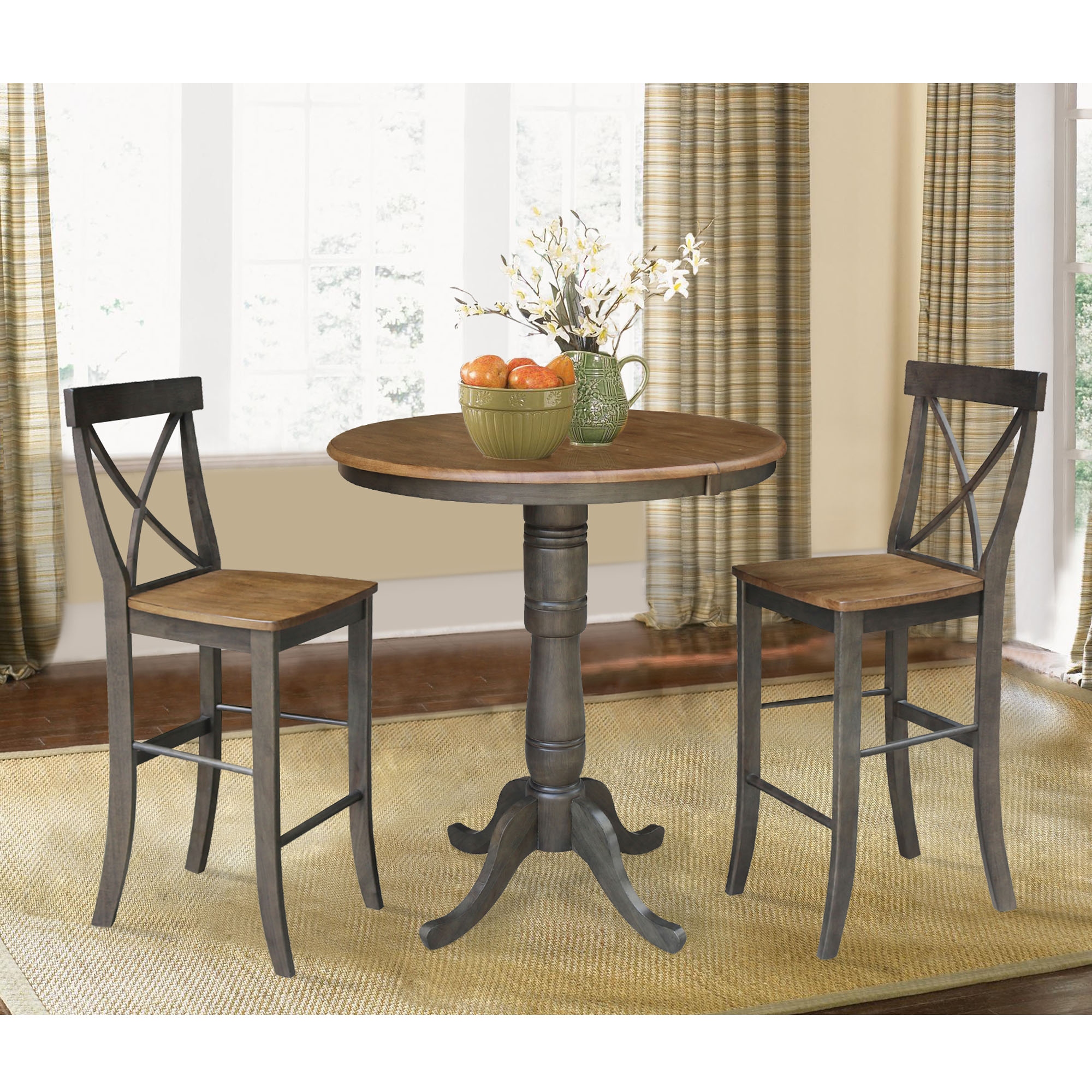 Bar height round kitchen table deals