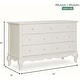 preview thumbnail 3 of 4, Evolur Aurora Cream Wood 7-drawer Double Dresser