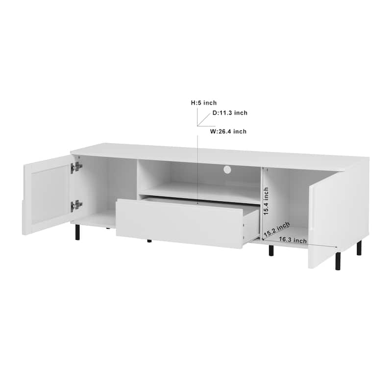 High Gloss Panel Modern TV Console, TV Stand